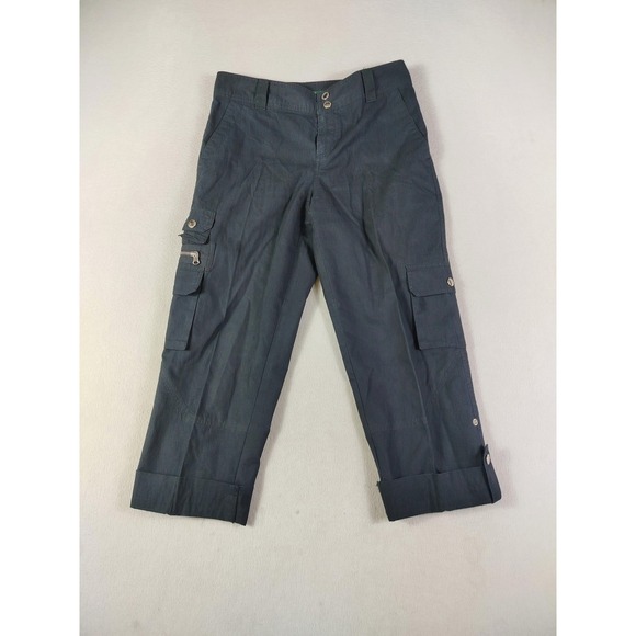 Lauren Ralph Lauren Pants - Lauren Ralph Lauren Capri Pants Womens 2P Petite Black Cargo Ripstop Pockets